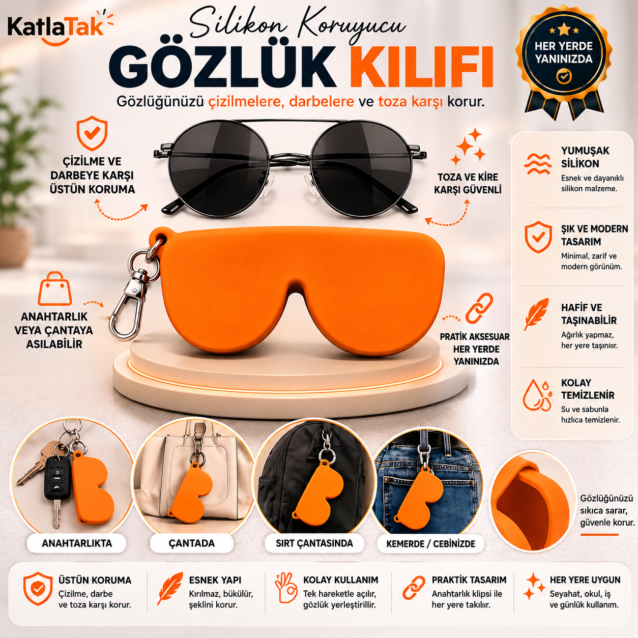 Mağazam Taşınabilir Gözlük Kılıfı
